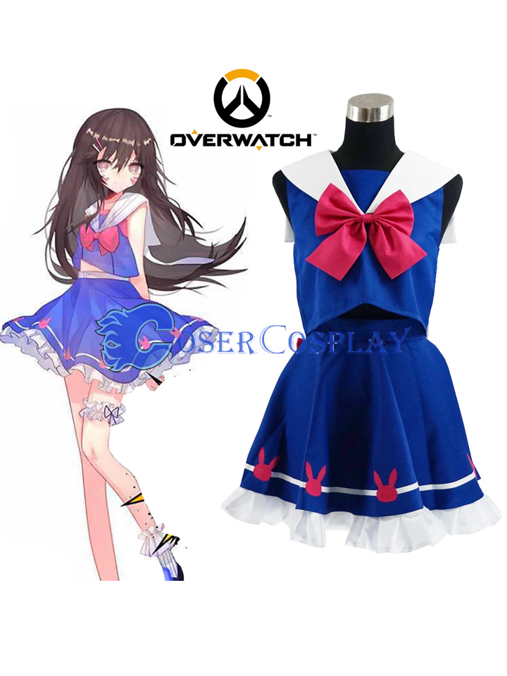 Overwatch OW Hana Song D.Va Uniform Cosplay Costume